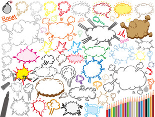 多样卡通边框图案素材