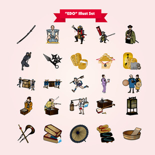 复古风西部元素图标集合