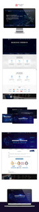 多样蓝色官网界面设计展示