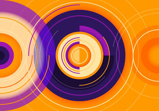 多彩环形抽象艺术图案