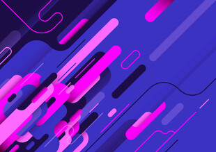 炫彩科技风几何线条图案