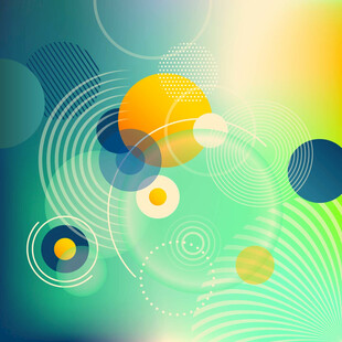 梦幻渐变几何抽象背景图