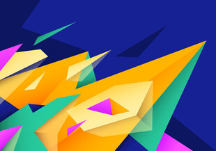 多彩几何抽象艺术图案