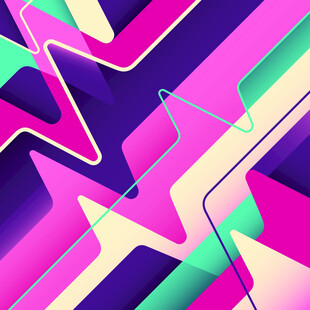 炫彩几何抽象图案背景