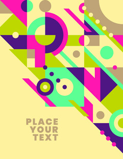 多彩几何图案背景模板