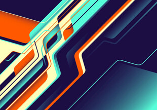 抽象几何线条科技风图案