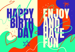 欢乐生日主题装饰图案