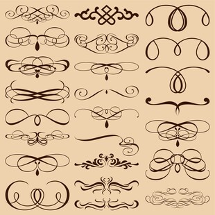 复古装饰性花纹设计元素