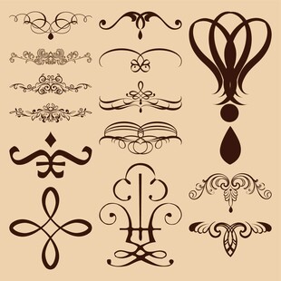 复古装饰花纹设计元素