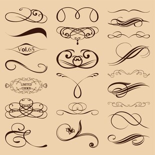 复古装饰性花纹设计元素