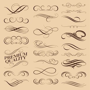 复古优雅装饰性花纹集合