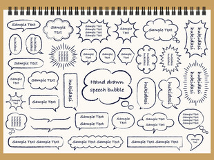 手绘边框与对话框素材集