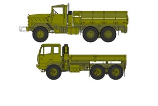 军用载货卡车双视图