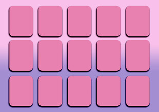 粉色方形按钮排列展示