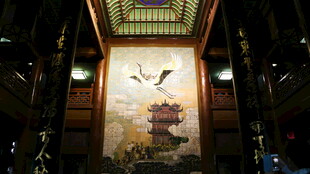 中式大厅精美壁画装饰