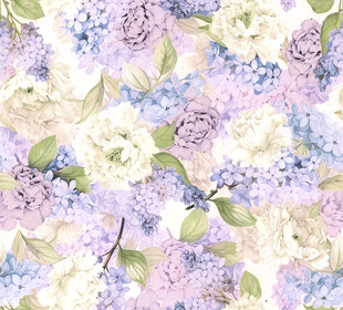 淡紫色花卉数码图案