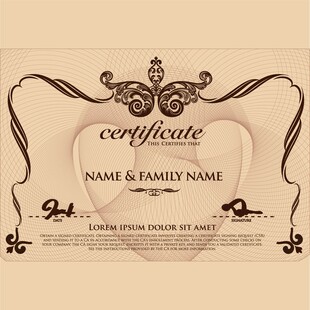 复古风格证书模板