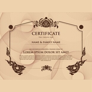 复古风格证书模板
