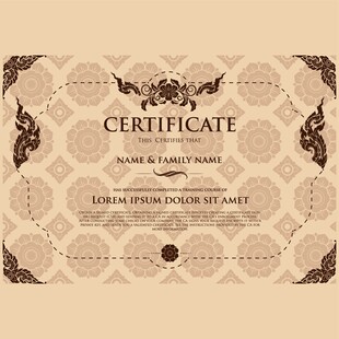 复古风格证书模板