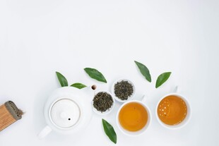 茶具与茶搭配的清新场景