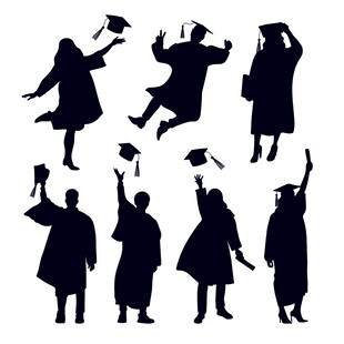 极简学士服剪影合集