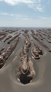 壮观滩涂地貌景观