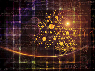 科技感炫彩粒子背景图