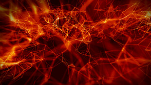 炽热炫目的红色能量爆发