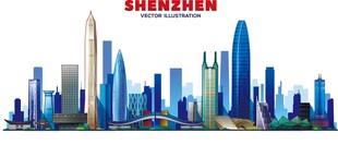 城市剪影 矢量插画