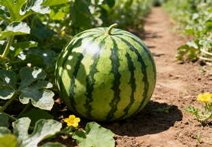 田间成熟的大西瓜