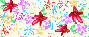 多彩花卉图案