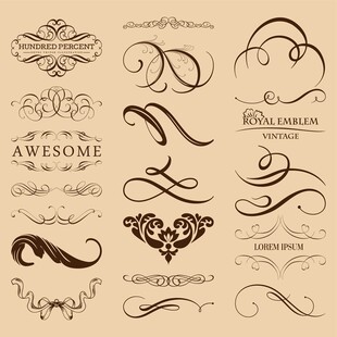 复古精美装饰性字体样式