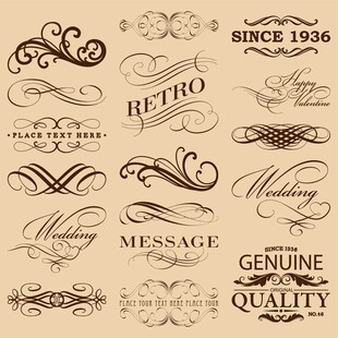 复古风格装饰性字体设计