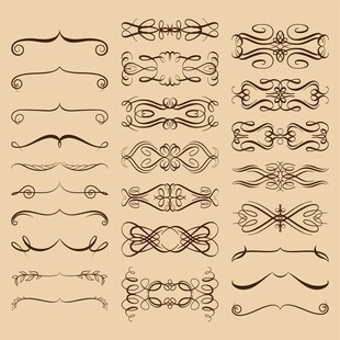 复古装饰性花纹设计元素