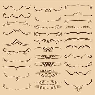 复古装饰性线条设计元素