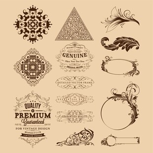 复古装饰元素设计素材