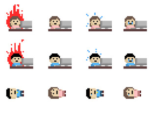 多样表情的卡通人物形象