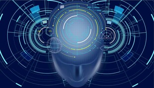 科技感人脑主题抽象图像