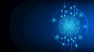 科技感大脑图案背景图