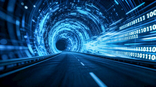 科技隧道中的数字光影世界