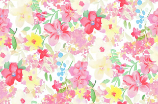 水彩花卉图案背景