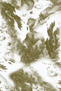 水墨风格自然景观画面