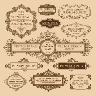 复古精美装饰性边框集合