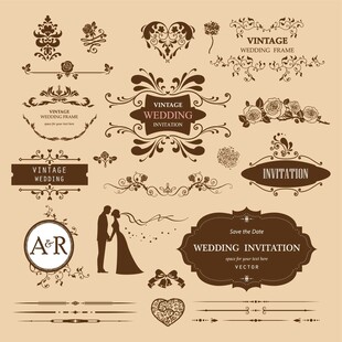 复古婚礼装饰设计元素