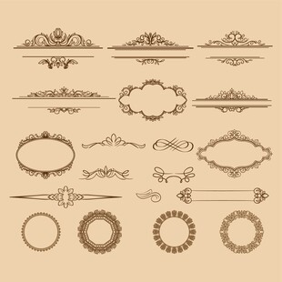 复古装饰边框设计元素