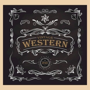 西部风格装饰艺术图案