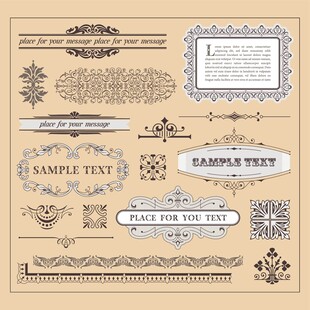 复古装饰性文字排版元素