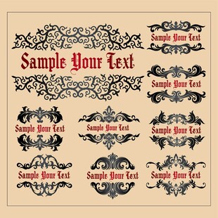 复古装饰性花纹设计元素