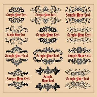 复古装饰性文字设计样式集