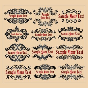 复古装饰性花边文字样式